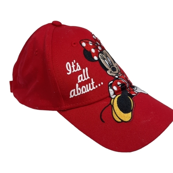 Disney Youth Baseball Hat All About Minnie Mouse Embroidered Red Hat‎ One Size - Picture 3 of 9
